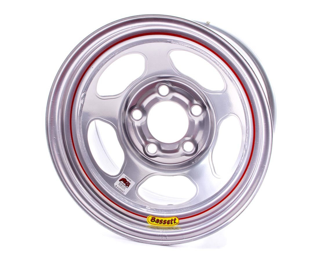 15x8 IMCA Silver Inertia 5x5 Wheels Bassett