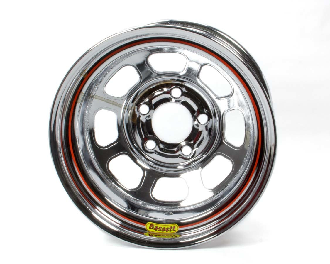 15x8 Wheel 5x5 Chrome D-Hole Armor Edge Wheels Bassett