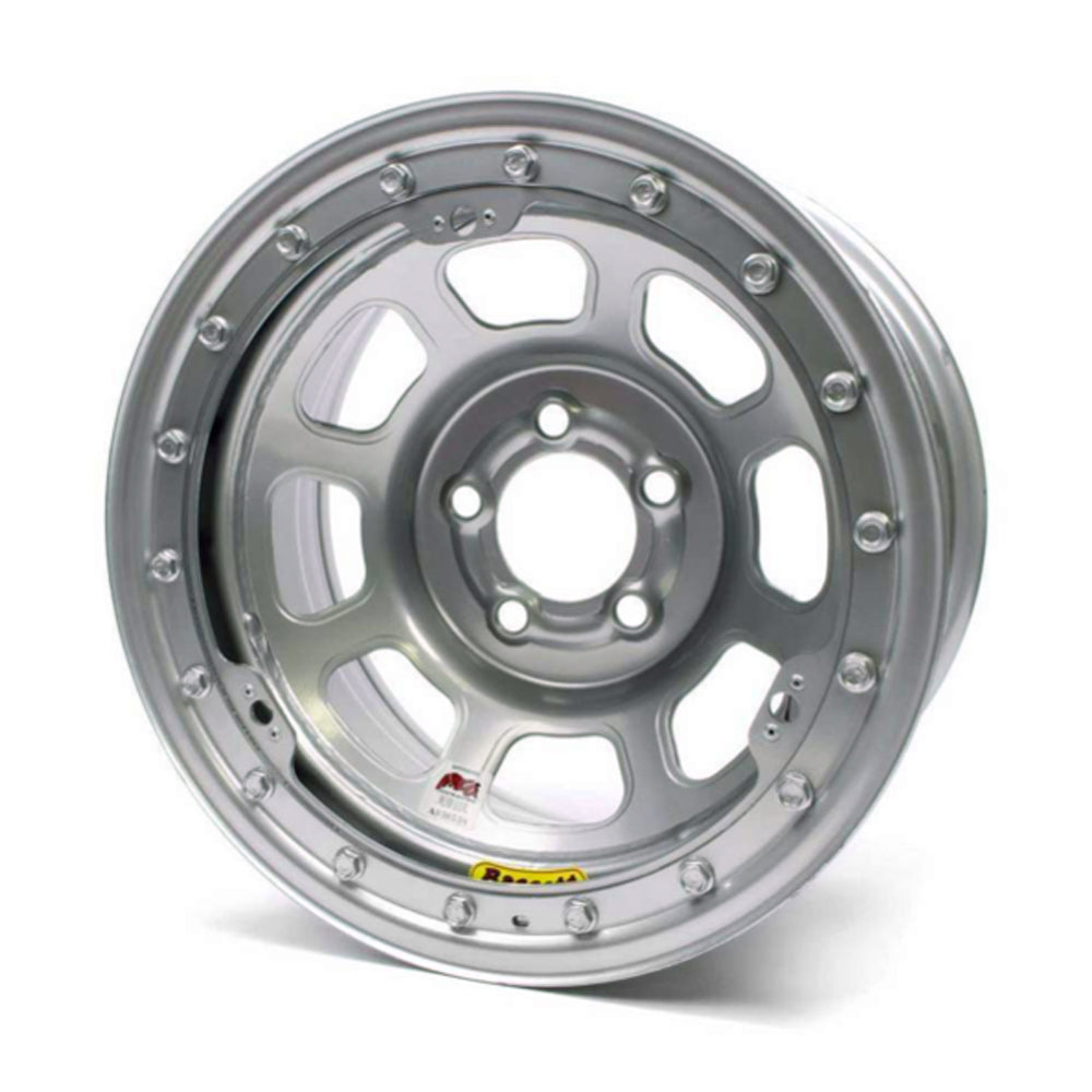 15X8 IMCA B/Lock Wheel D-Hole Silver 5x5 Wheels Bassett