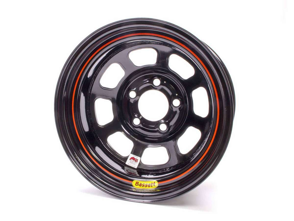 15x8 IMCA Wheel D-Hole Black 5x5 Wheels Bassett