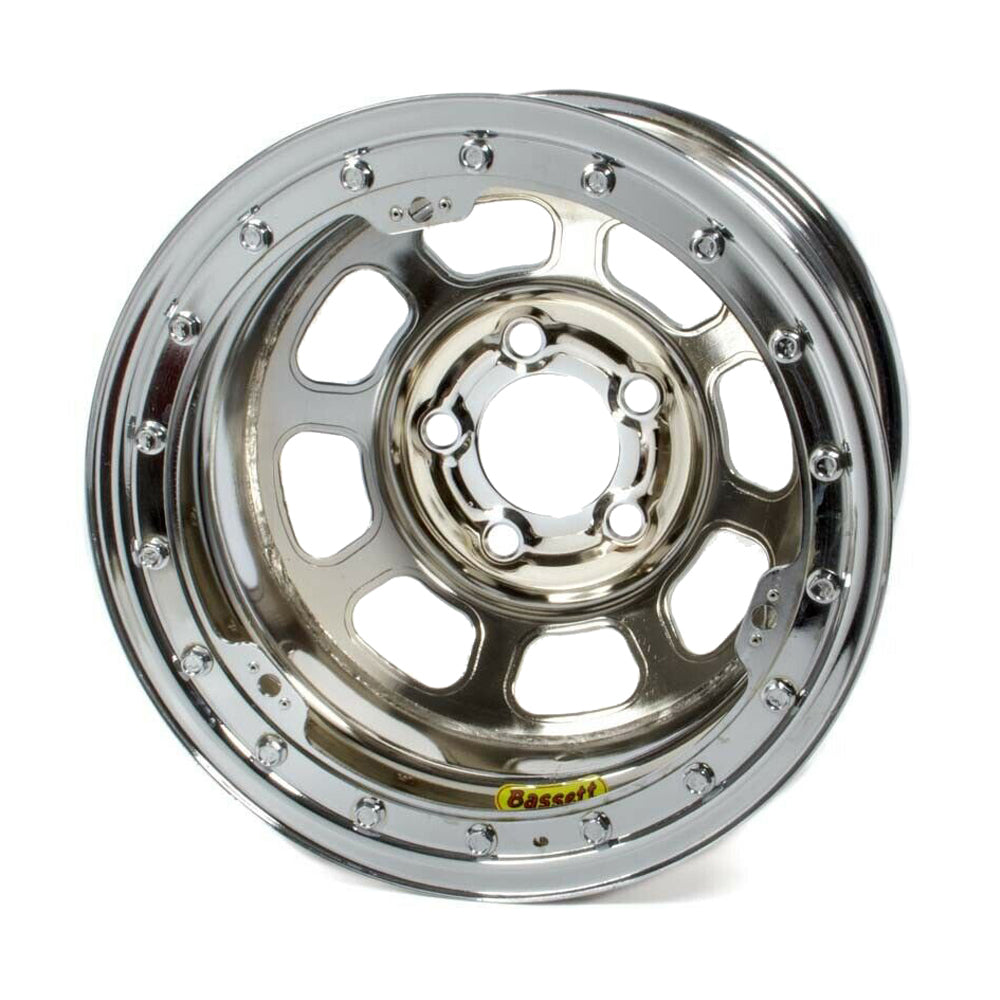 15x8 B/L Chrome Wheel 4.75BC 3in BS Wheels Bassett