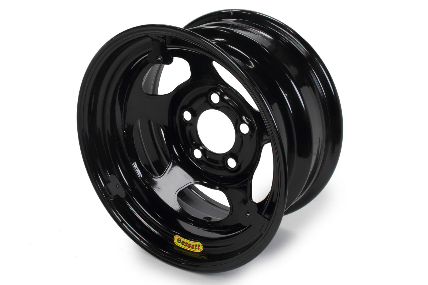 Wheel 15x8 Black Inerita 5x5 w/ Mudcover Tabs Wheels Bassett