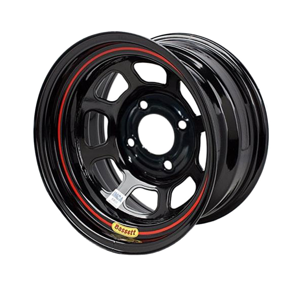 15x8 5x5 Black Spun 4.5in BS Wheels Bassett