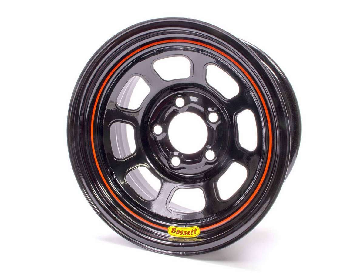 15x8 5x4.75 Black Spun Wheels Bassett