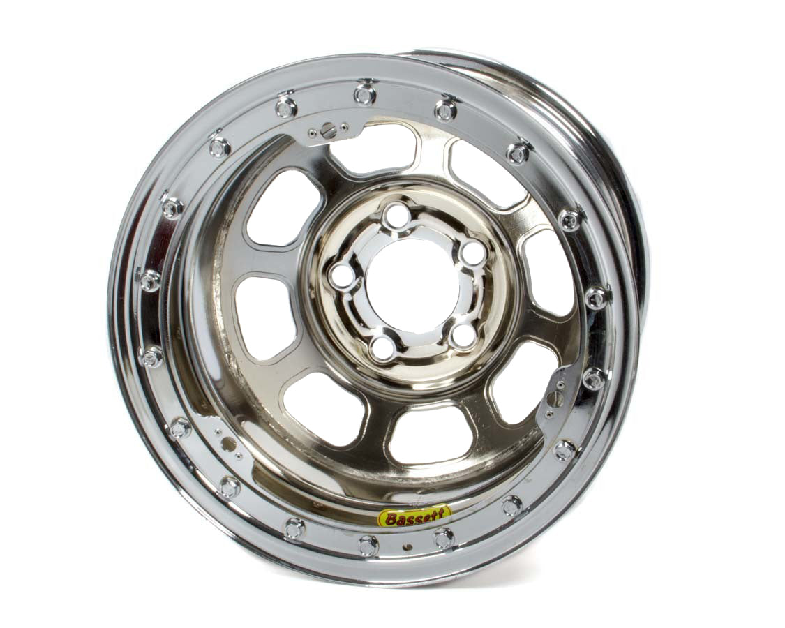 15 x 8.75 B/L Chrome 4in D-Hole Wheels Bassett