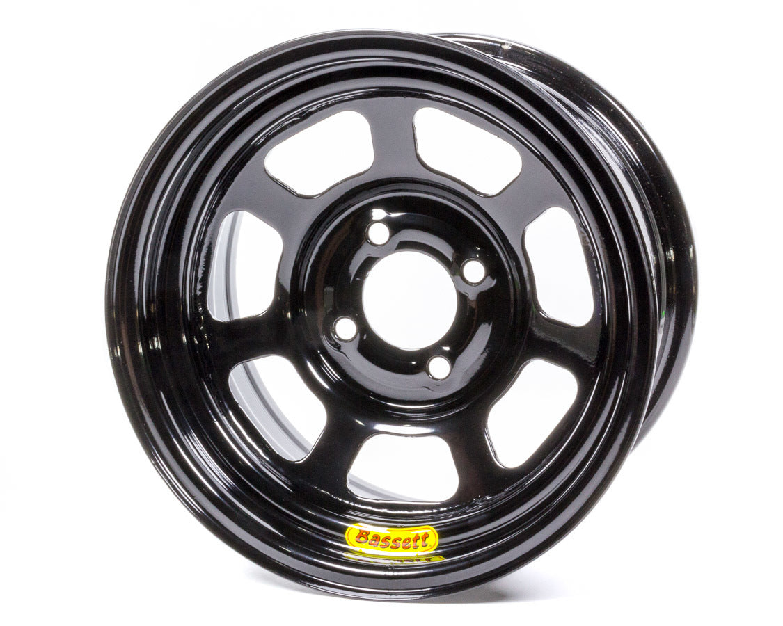 13x7 4x100mm 4in BS Black Wheels Bassett