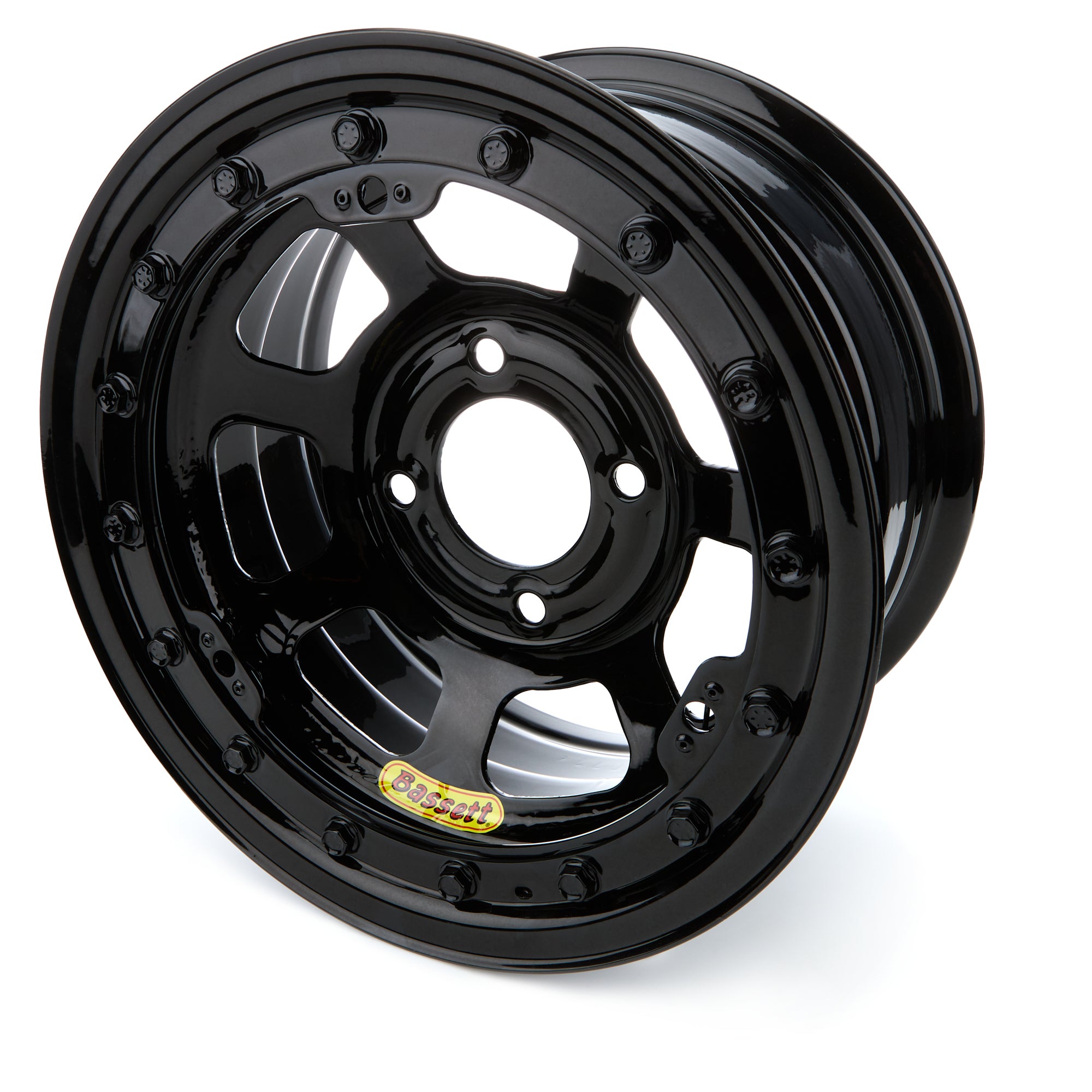 Wheel 13X7 4X4.5 4in BS Black D-Hole Wheels Bassett