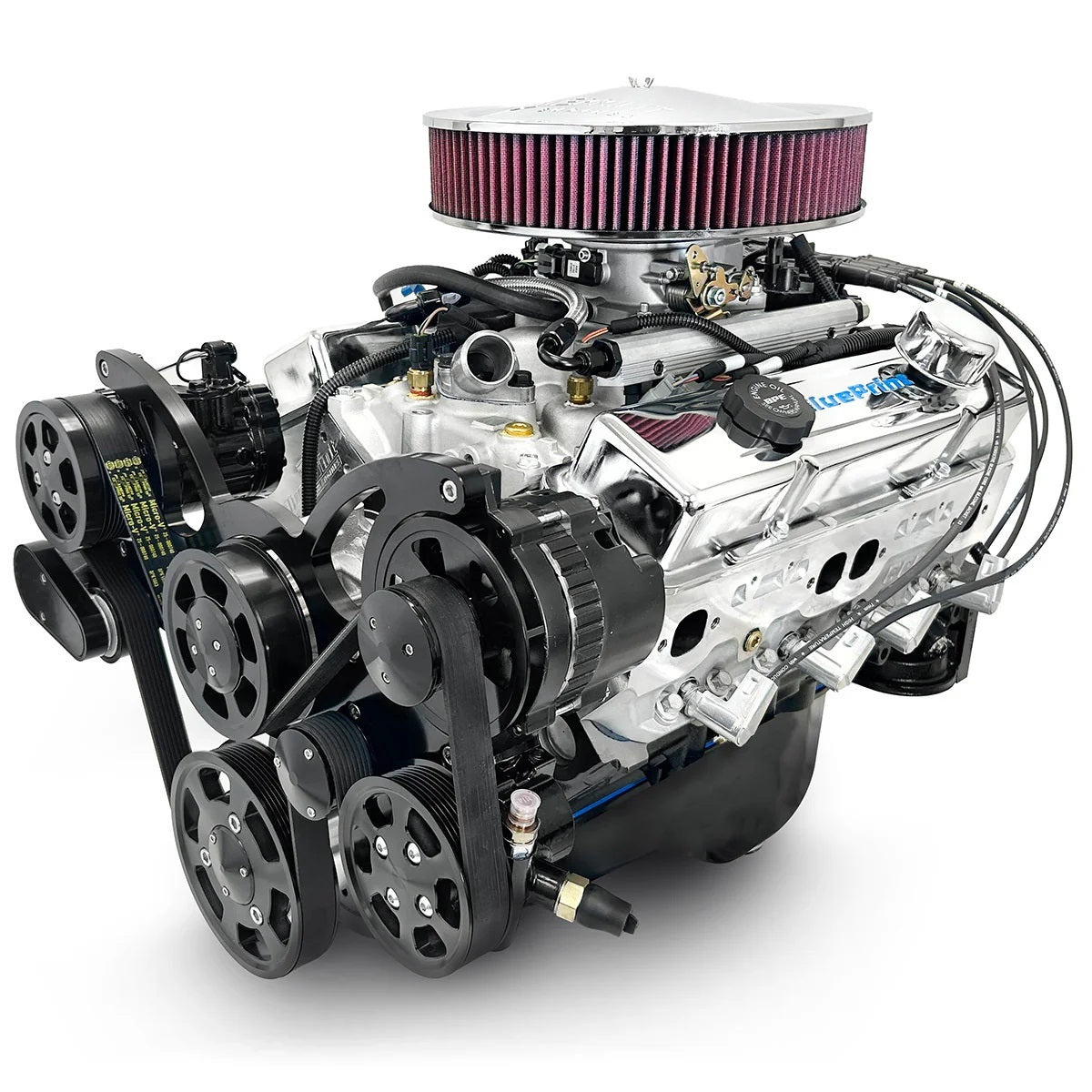 SBC 383 Crate Engine w/ EFI Dressed w/Pulley Kit Engines, Complete BluePrint Engines