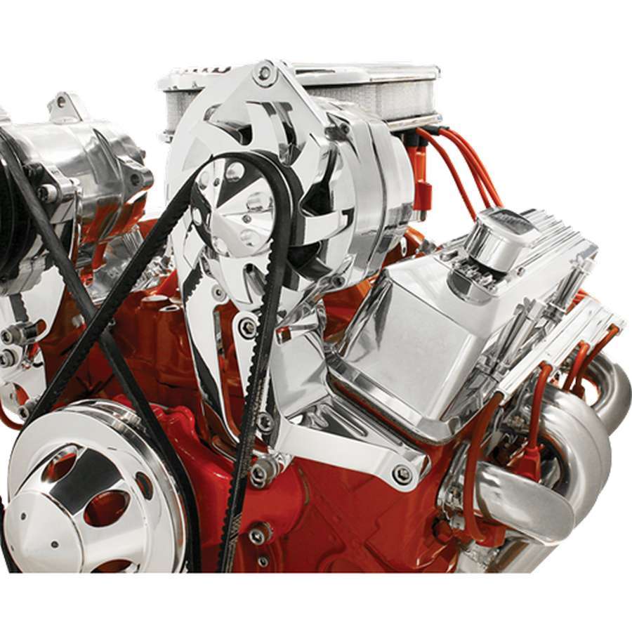 Alt. Bracket SBC Driver Side Hi Mount Alternator Brackets and Components Billet Specialties