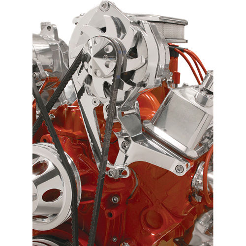SBC LWP Drivers Side Hi- Mount Alt Bracket Alternator Brackets and Components Billet Specialties
