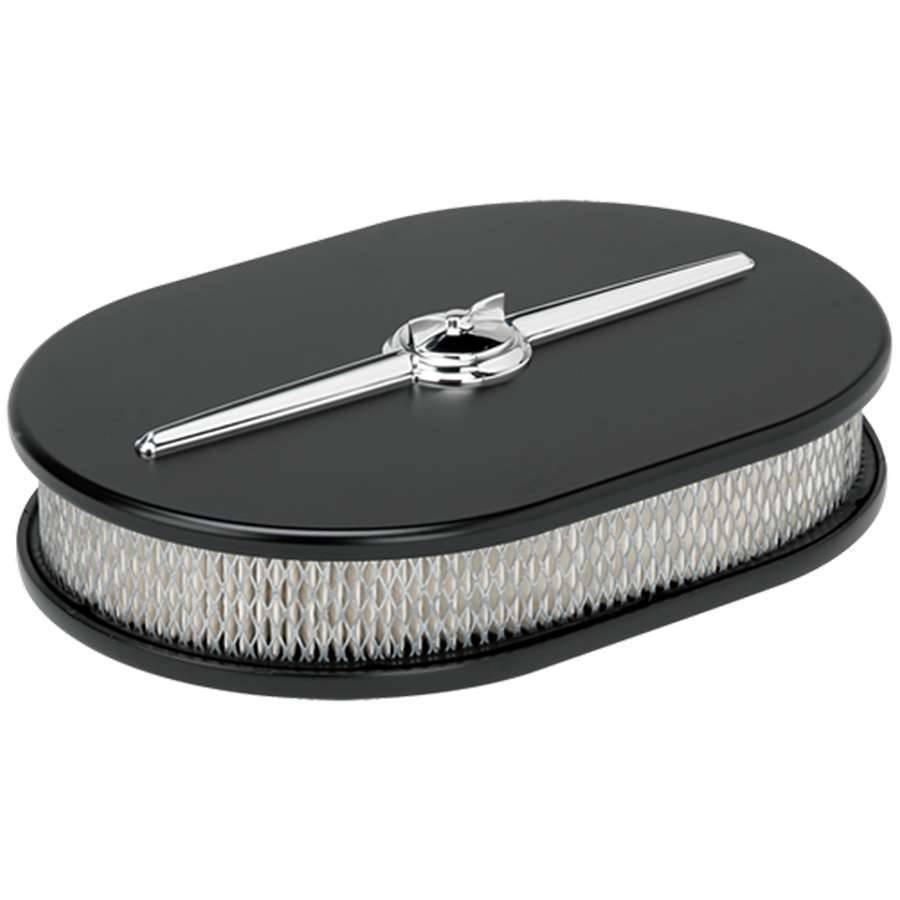 Oval Air Cleaner Small Streamline Black Air Cleaner Assemblies and Air Intake Kits Billet Specialties