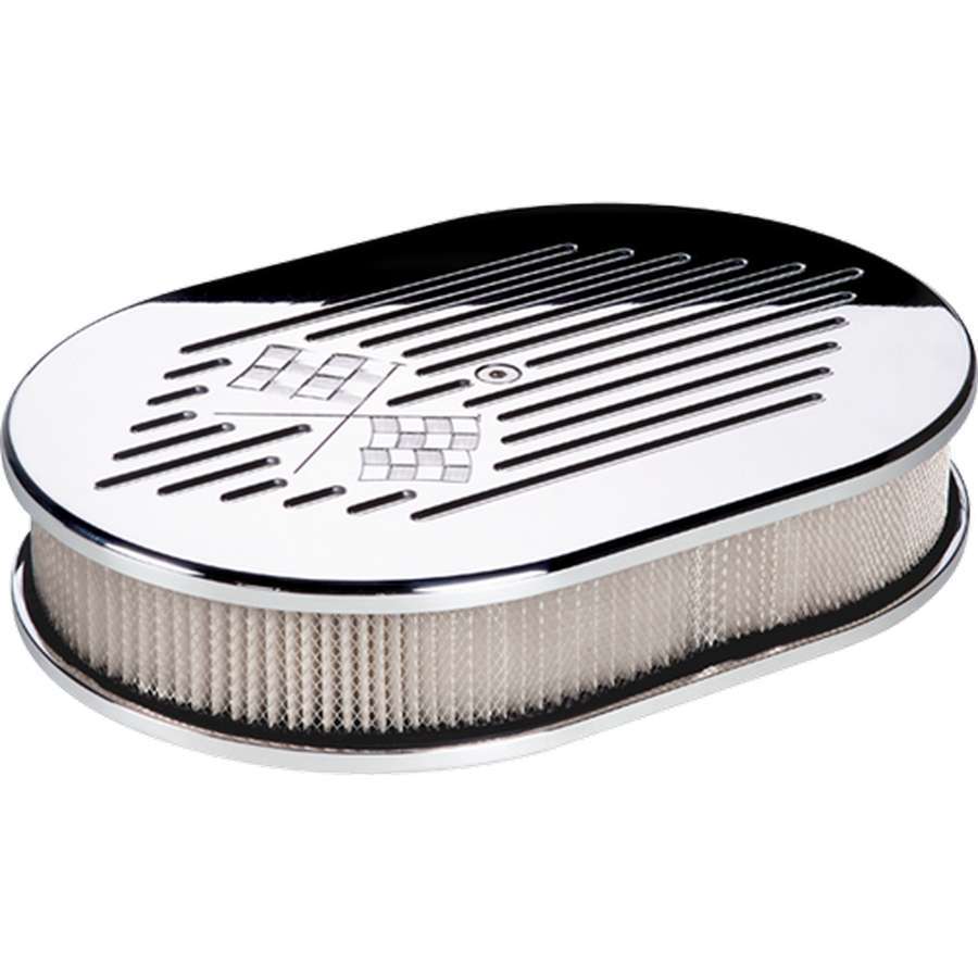 Small Oval Air Cleaner W/Flags Air Cleaner Assemblies and Air Intake Kits Billet Specialties