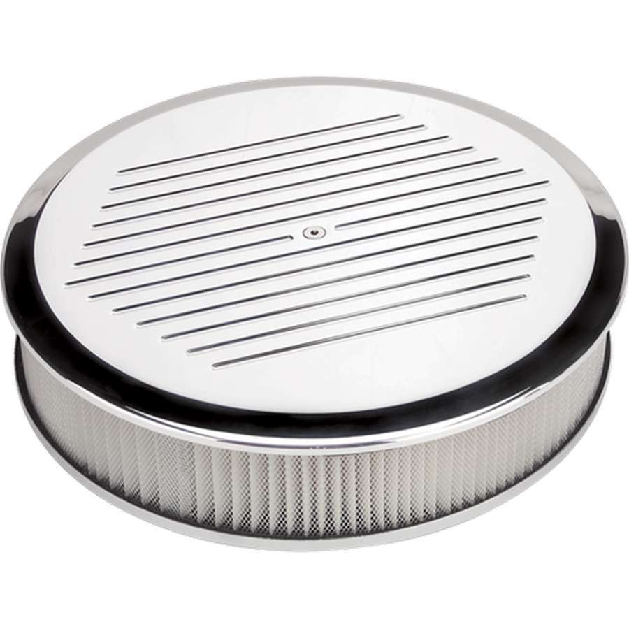 Air Cleaner 14in Round Ball Milled Polished Air Cleaner Assemblies and Air Intake Kits Billet Specialties