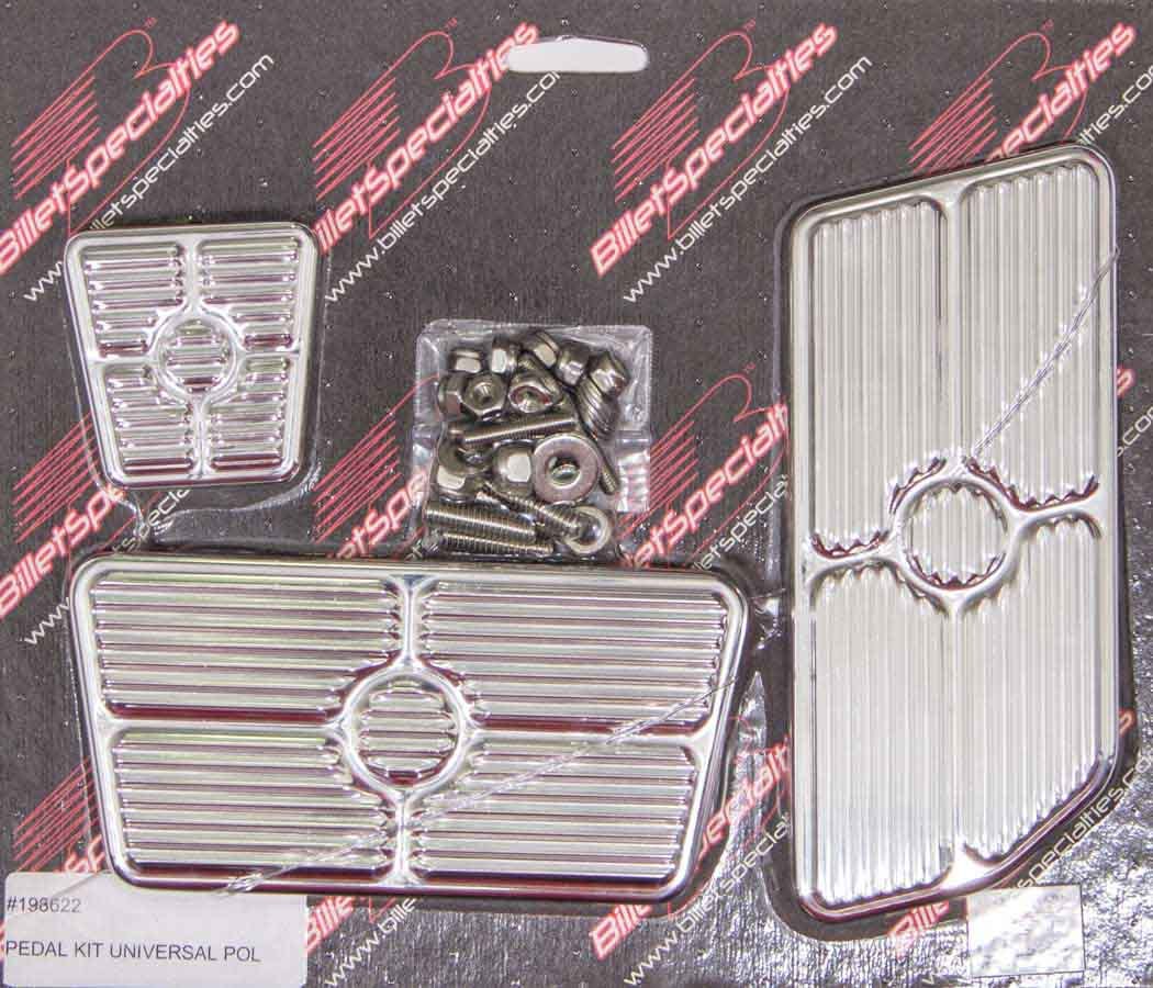 Universal Pedal Kits Grooved Polished Pedal Pads and Components Billet Specialties