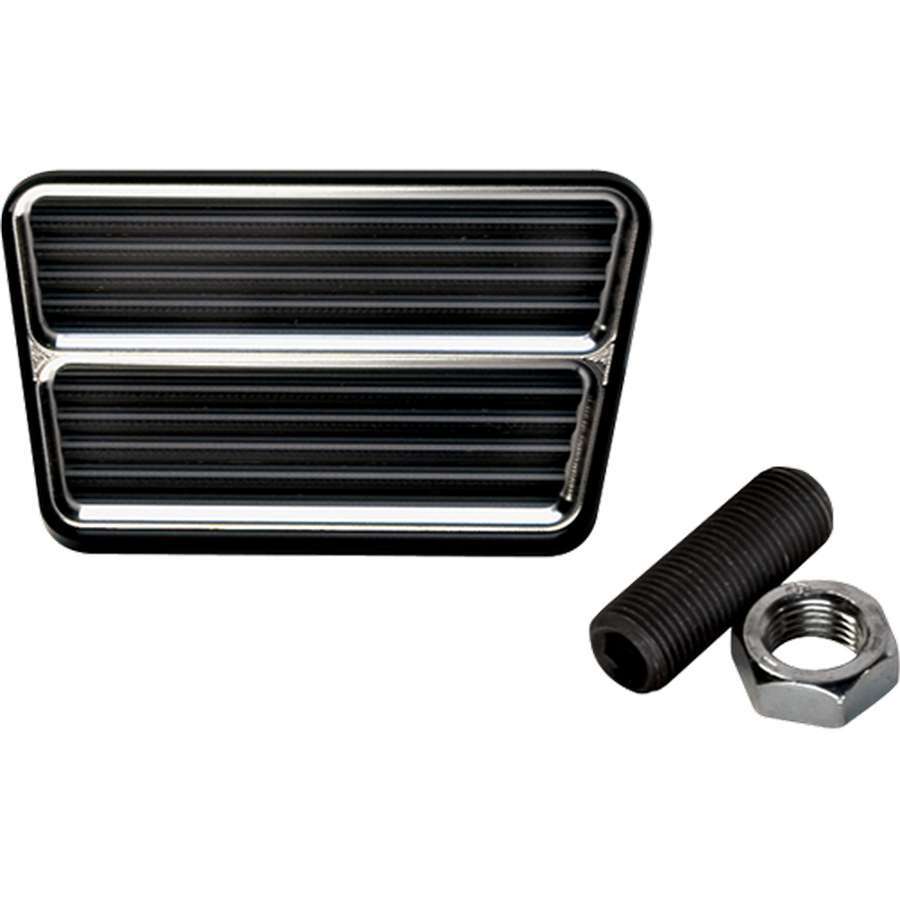 Black Rectangle Brake Pedal Pedal Pads and Components Billet Specialties