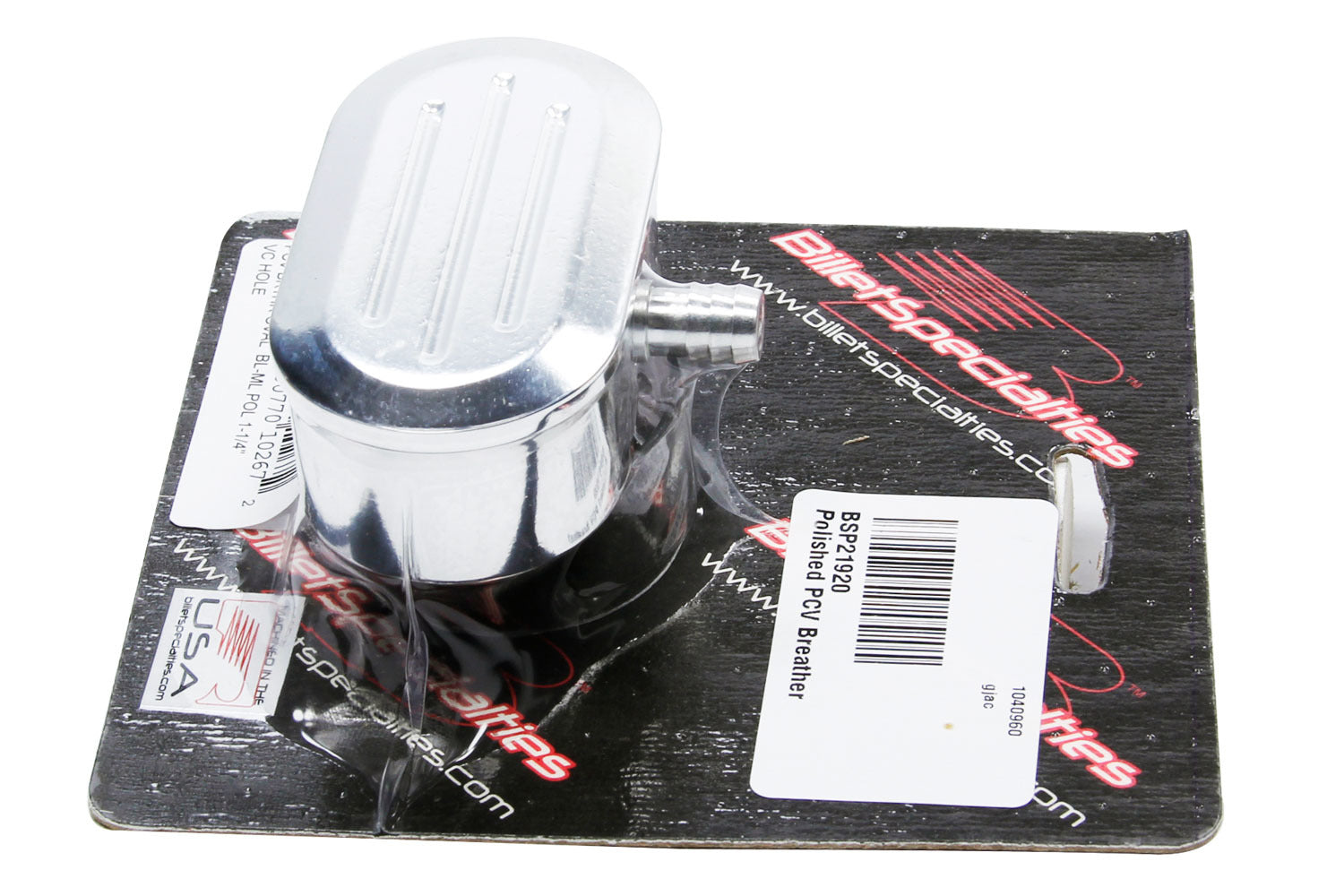 Polished PCV Breather Oval Ball Milled Valve Cover Breathers and Components Billet Specialties