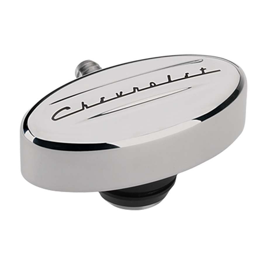 PCV Breather 1-1/4in VC Retro Polished Chevrolet Valve Cover Breathers and Components Billet Specialties