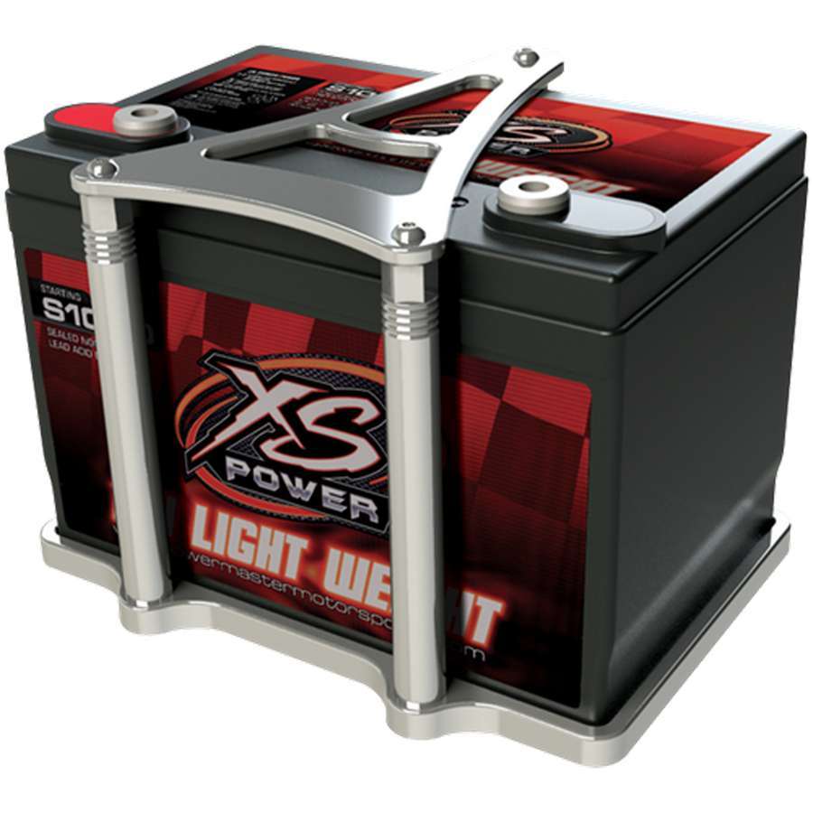Battery Mount Polished XS Power Battery Boxes, Trays and Components Billet Specialties