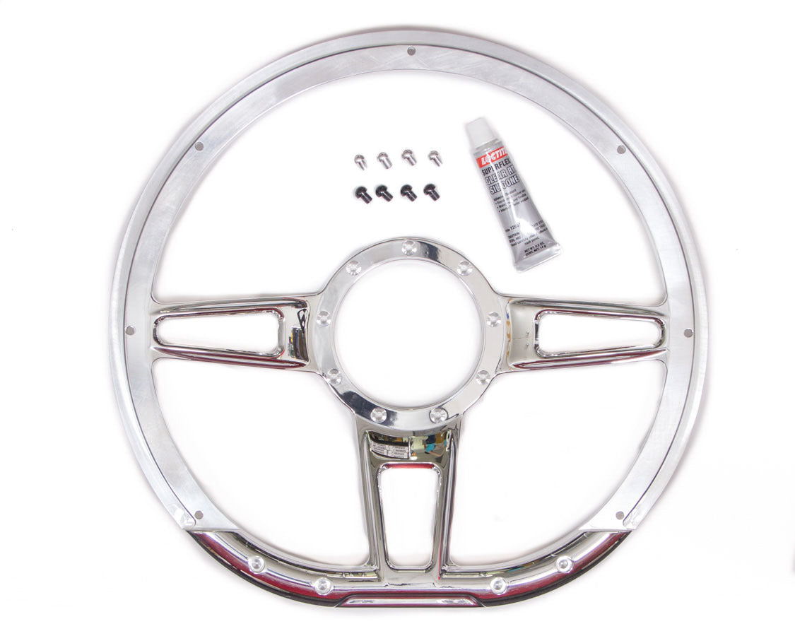 Steering Wheel Formula D-Shaped 14in Polished Steering Wheels and Components Billet Specialties