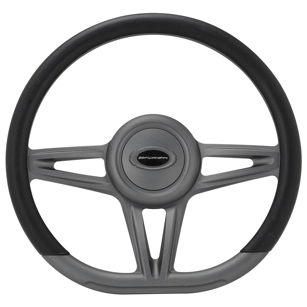 Steering Wheel 14in D- Shape Victory Gunmetal Steering Wheels and Components Billet Specialties