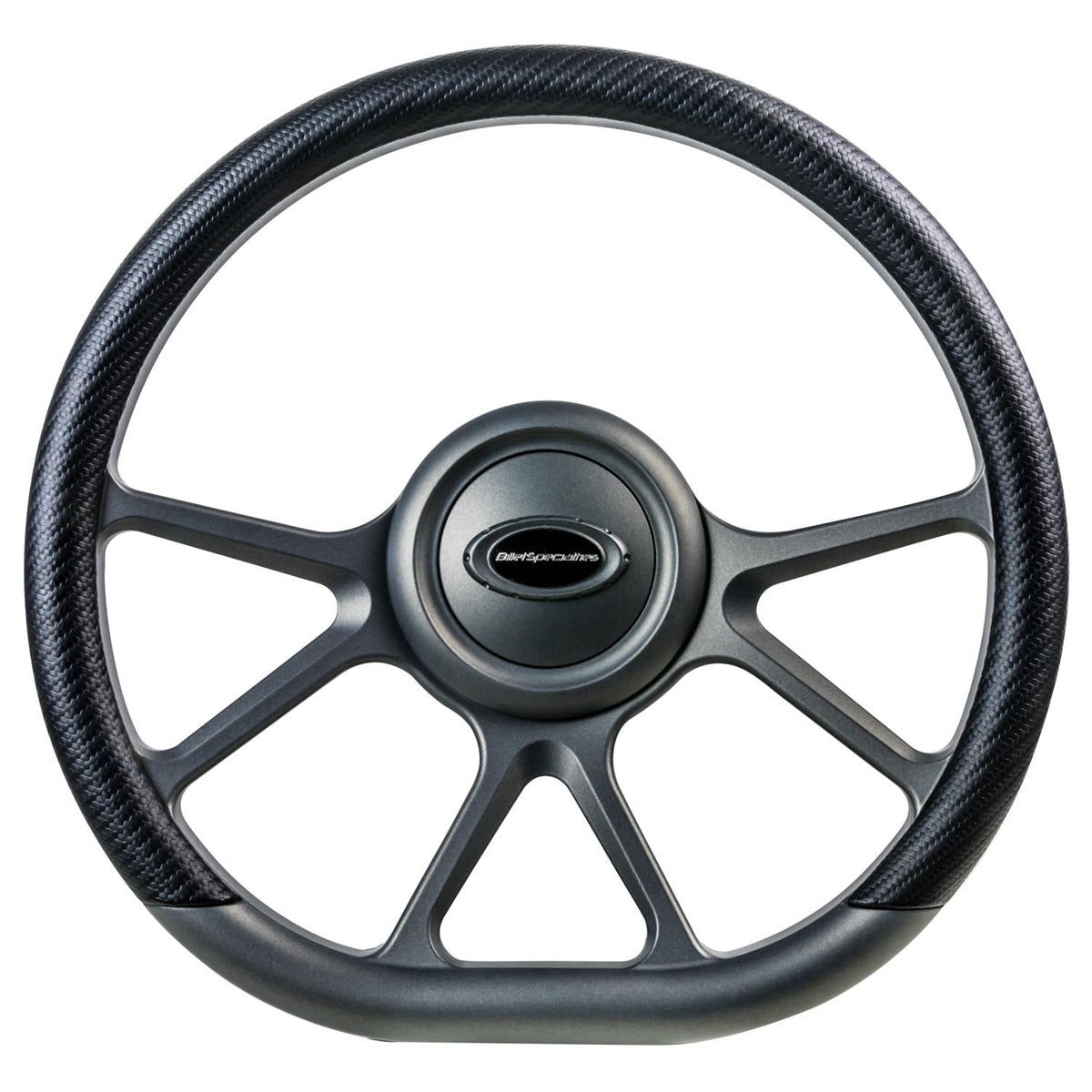 Steering Wheel 14in D-Sh ape Prism Gunmetal Matte Steering Wheels and Components Billet Specialties