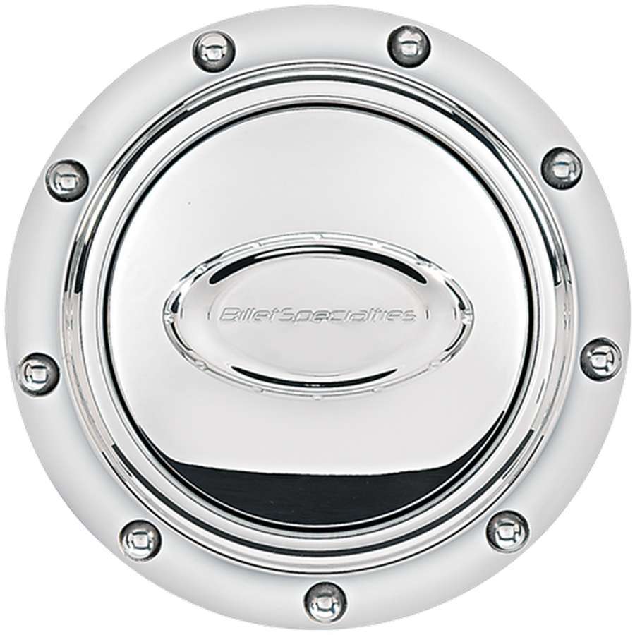 Horn Button Riveted Polished Logo Horn Buttons Billet Specialties