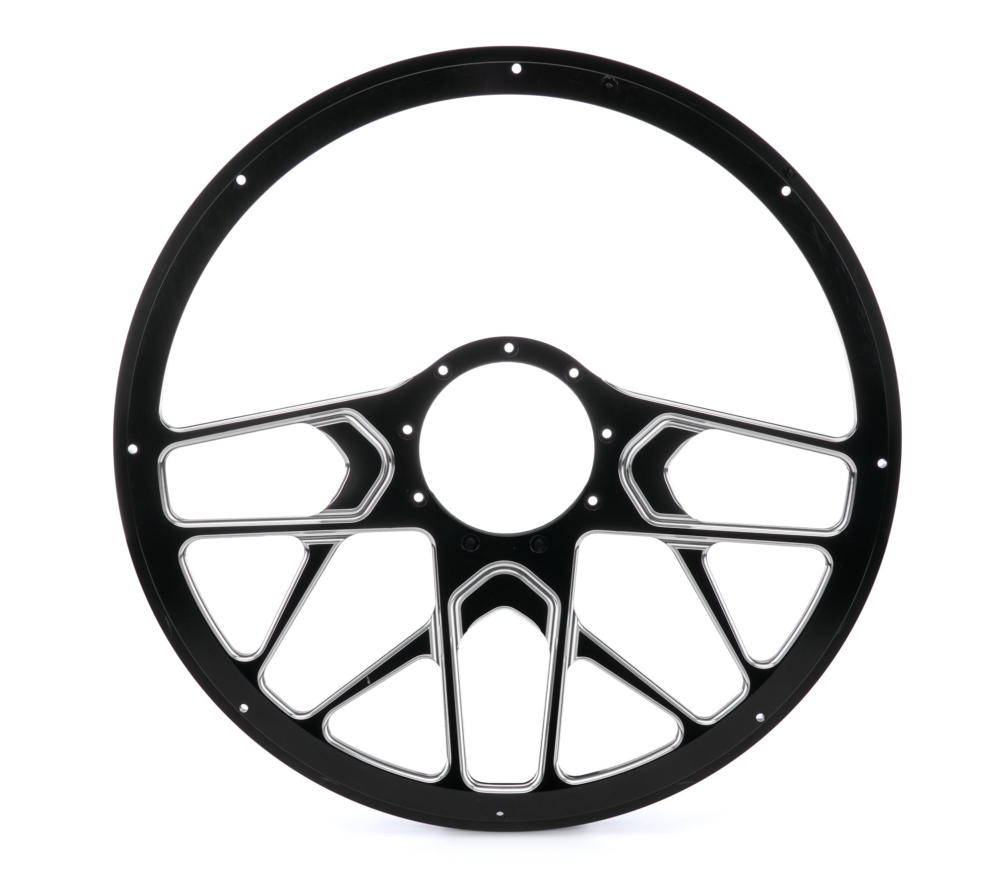 Steering Wheel 1/2 Wrap 15.5in Redline Polished Steering Wheels and Components Billet Specialties