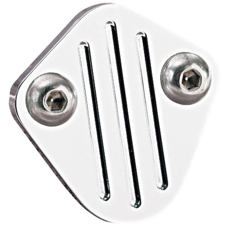 BBC Fuel Pump Block Off Polished Fuel Pump Block-Off Plates Billet Specialties
