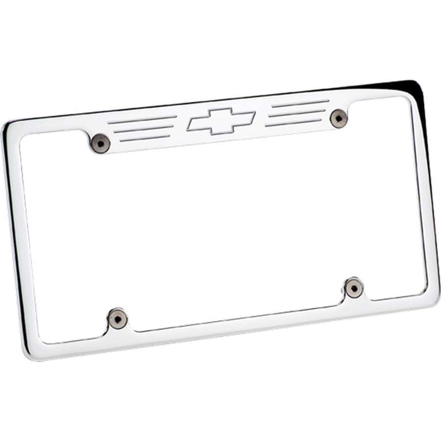 License Frame Bowtie- Polished License Plates and Components Billet Specialties