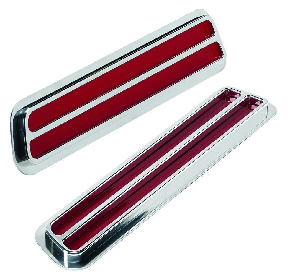 1969 Camaro Taillights Polished Slotted Exterior Light Assemblies Billet Specialties