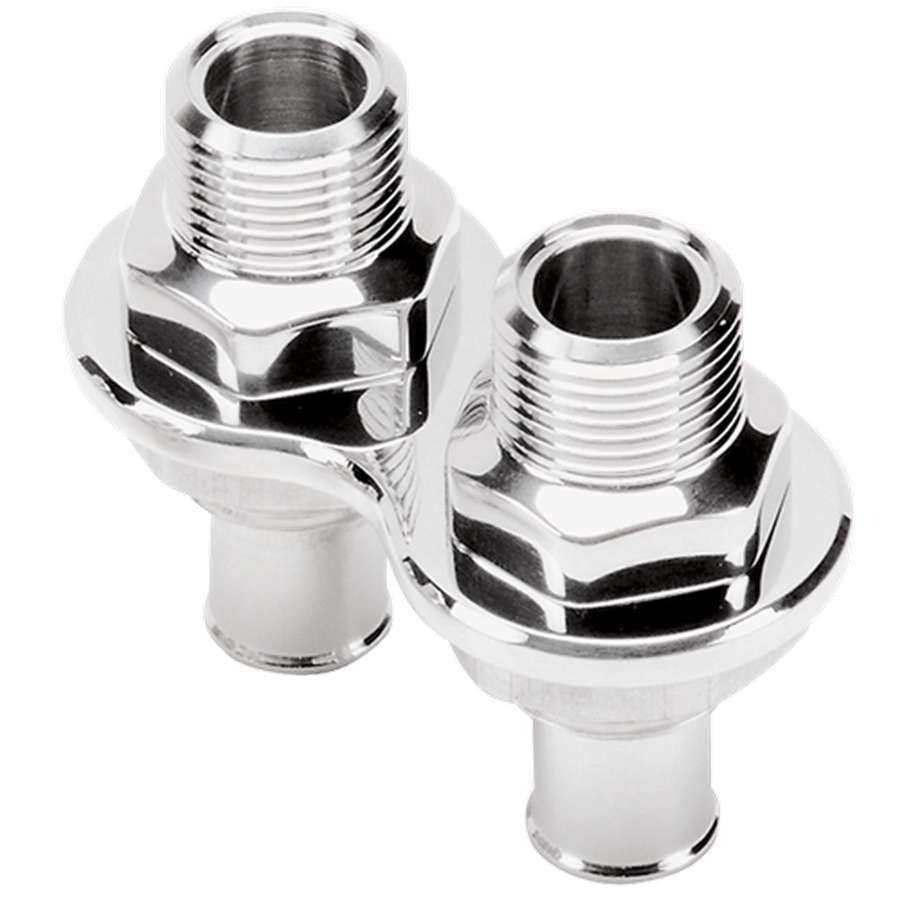Heater Bulkhead Push-On 2 Port AN-NPT Fittings and Components Billet Specialties