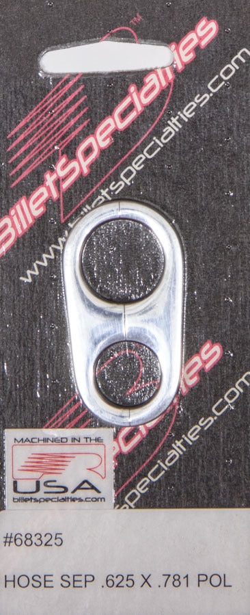 Hose Seperator .625x.781 Polished Hose Support Brackets Billet Specialties