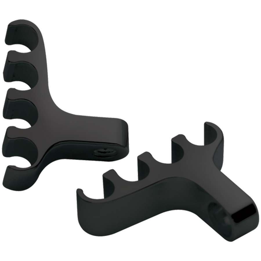 4 Wire Separator Valve Cover Mount Black Pair Wire Looms Billet Specialties