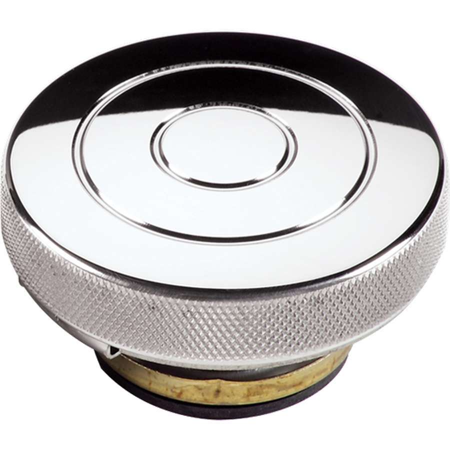 Polished Radiator Cap Circle Style 16lb. Radiator Caps Billet Specialties