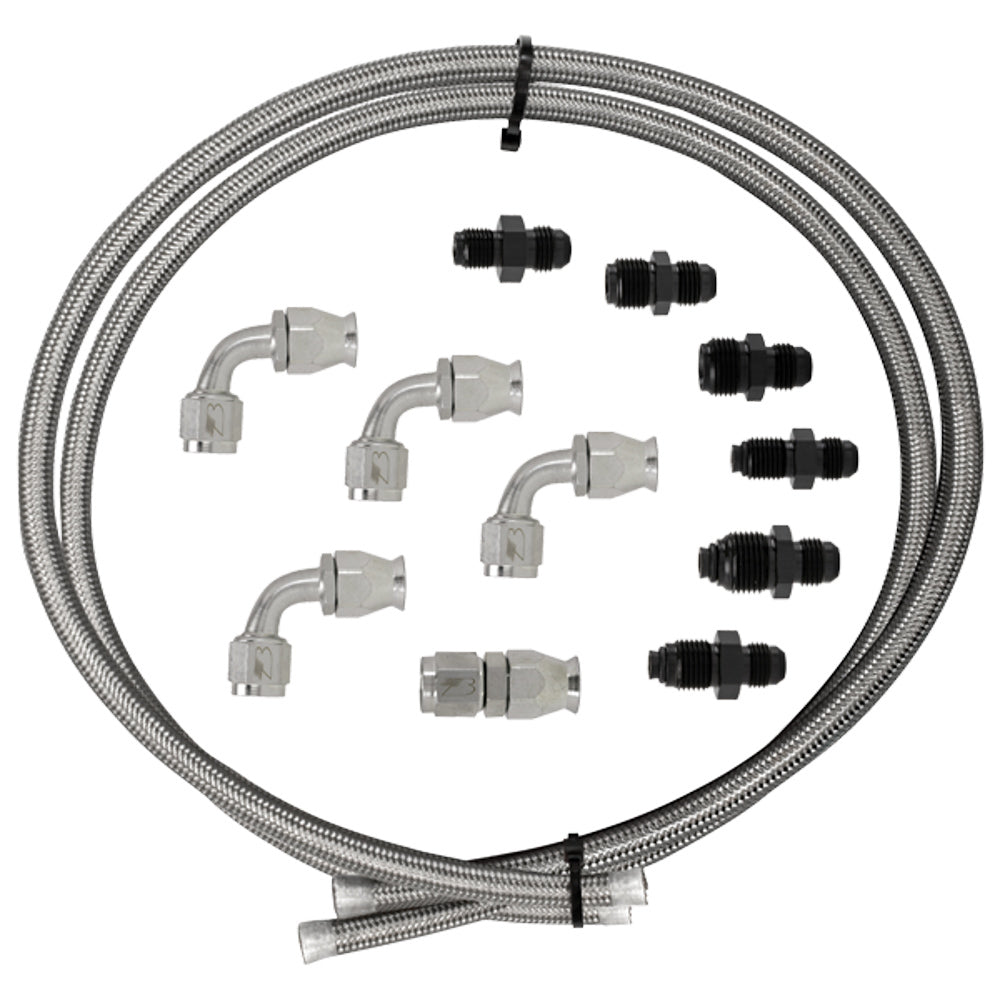 Hose Kit Power Steering W/Pump Mount Resevoir Power Steering Hoses and Lines Billet Specialties