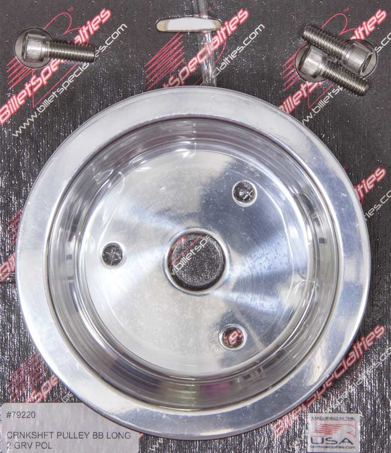 BBC 2 GRV Crank Pulley LWP Polished Crankshaft Pulleys Billet Specialties