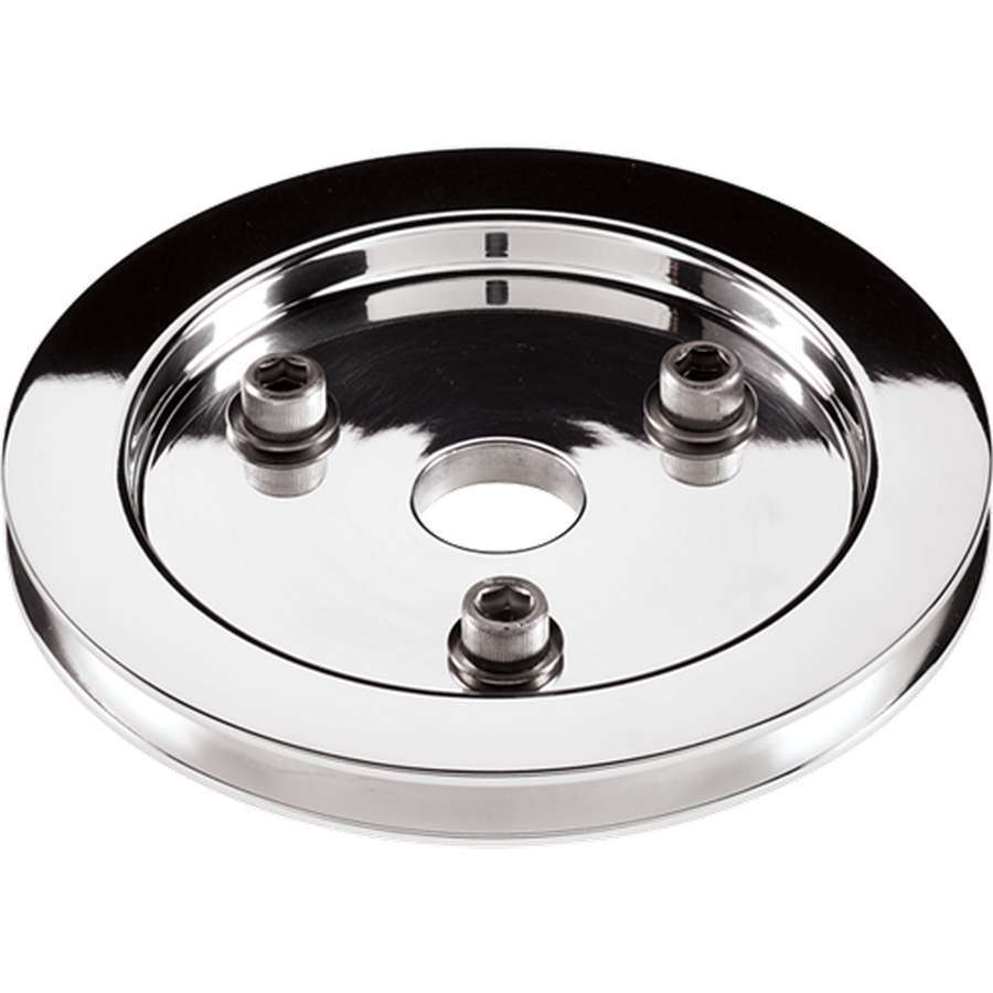 Polished SBC 1 Groove Lower Pulley Crankshaft Pulleys Billet Specialties