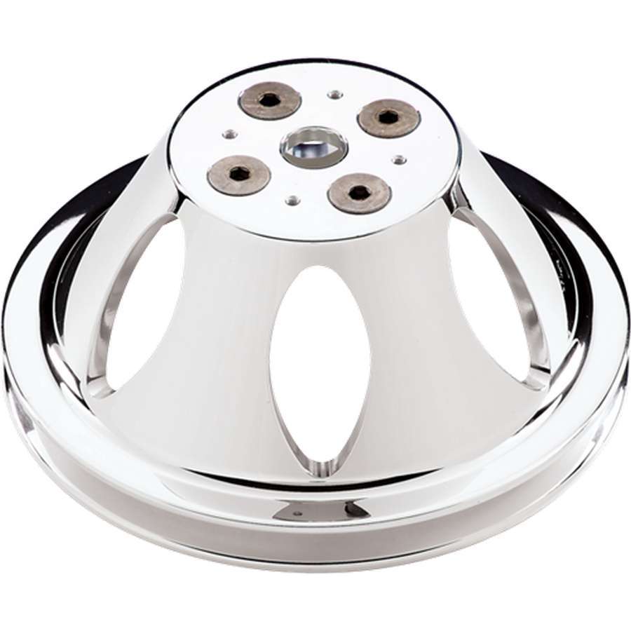 Polished BBC 1 Groove Upper Pulley Water Pump Pulleys Billet Specialties