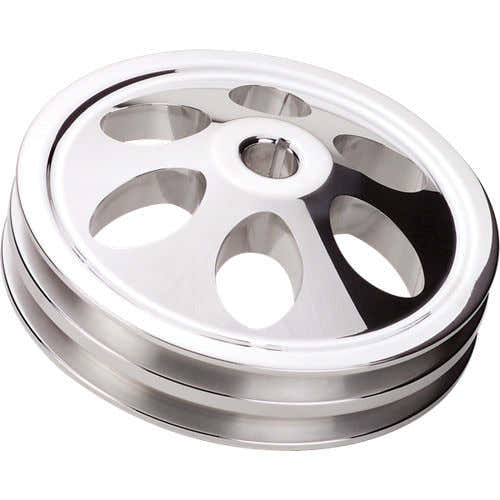 Power Steering Pulley 2 Groove Keyway 66-76 GM Power Steering Pulleys Billet Specialties