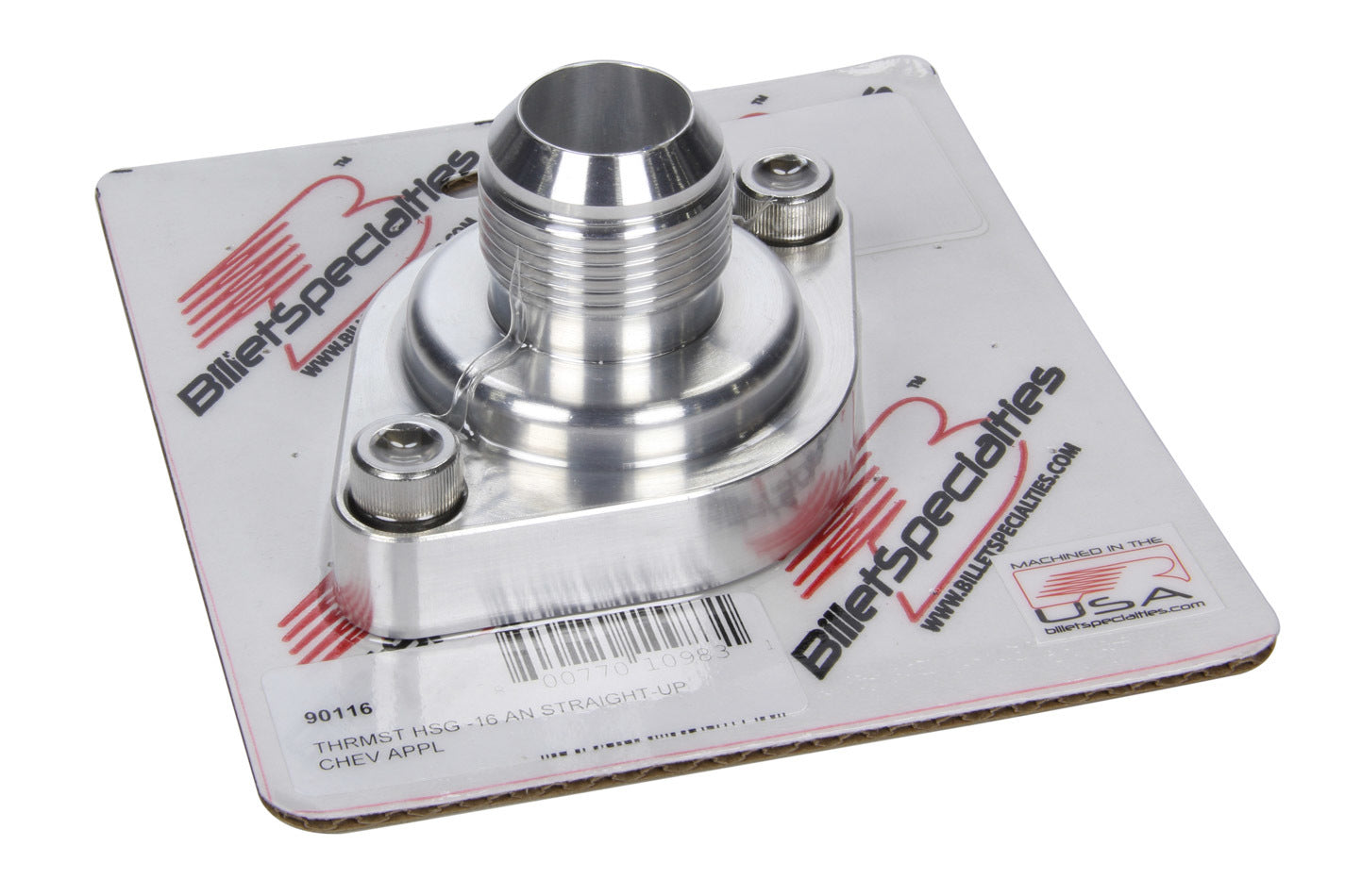 Thermostat Housing -16AN Straight Up Chevy Water Necks - Thermostat Housings Billet Specialties
