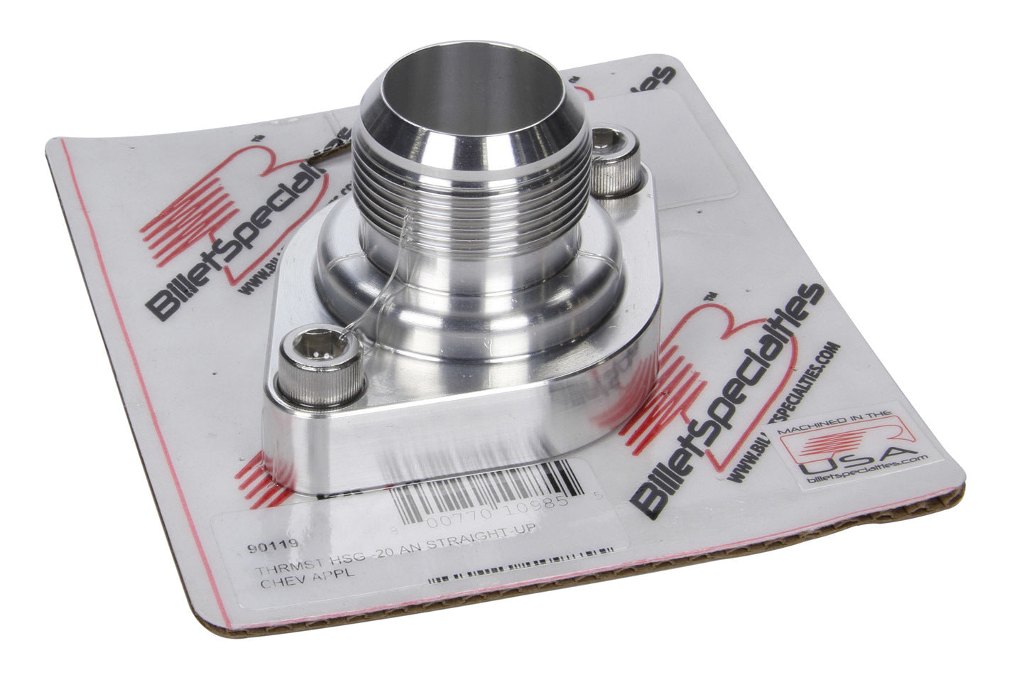 Thermostat Housing -20AN Straight Up Chevy Water Necks - Thermostat Housings Billet Specialties