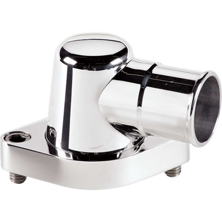 Polished SBC 90 Degree Water Neck Water Necks - Thermostat Housings Billet Specialties