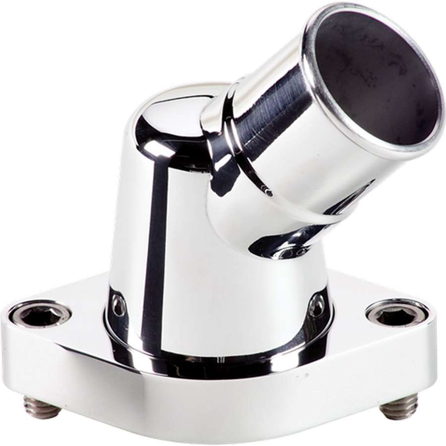 Polished Thermostat Hsng 45 Deg. Swivel Water Necks - Thermostat Housings Billet Specialties