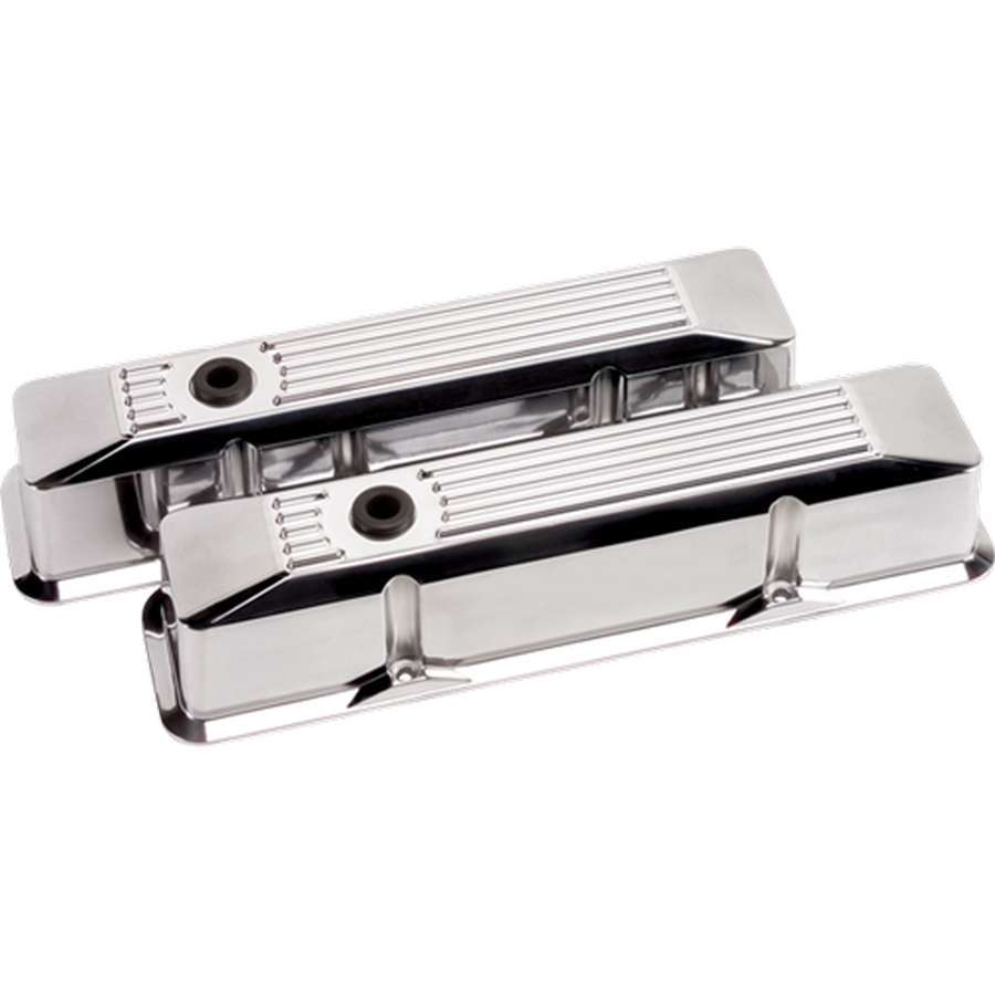 Valve Covers SBC Ribbed Polished Tall Valve Covers Billet Specialties