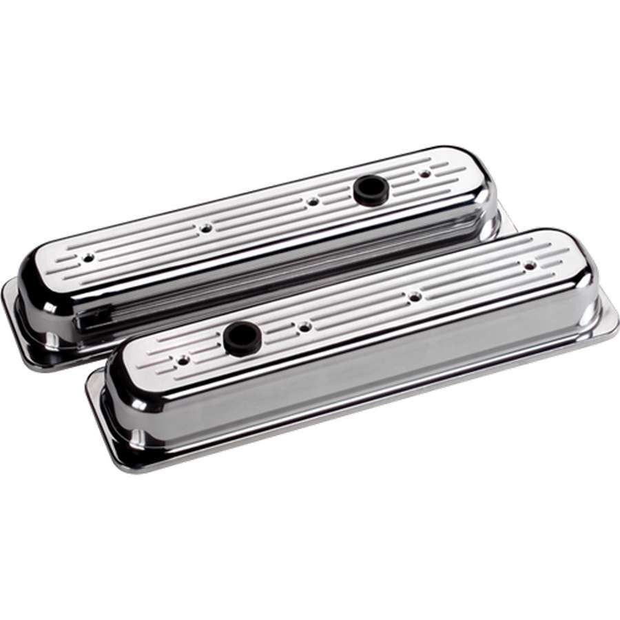 SBC 1pc. Centerbolt V/C Ball Milled Valve Covers Billet Specialties