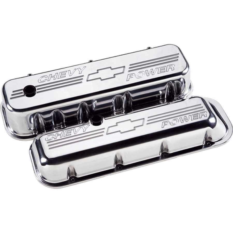 BBC Tall Chevy Power Valve Covers Polished Valve Covers Billet Specialties