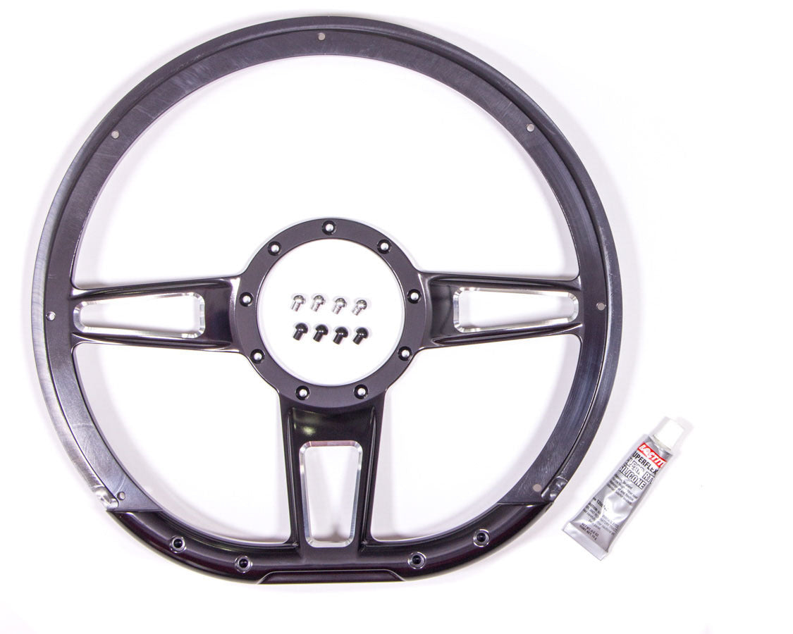 Steering Wheel Formula D-Shaped 14in Contrast Steering Wheels and Components Billet Specialties