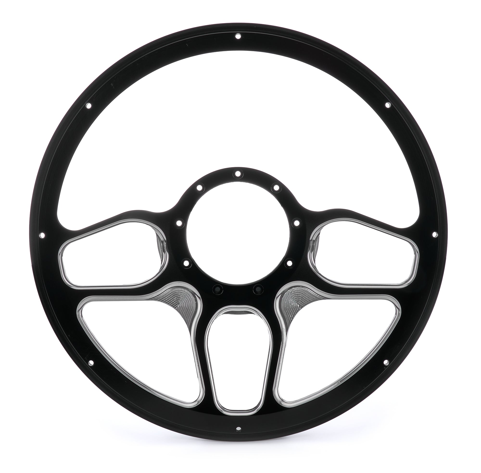 Steering Wheel 1/2 Wrap 14in Win Lite Black Steering Wheels and Components Billet Specialties