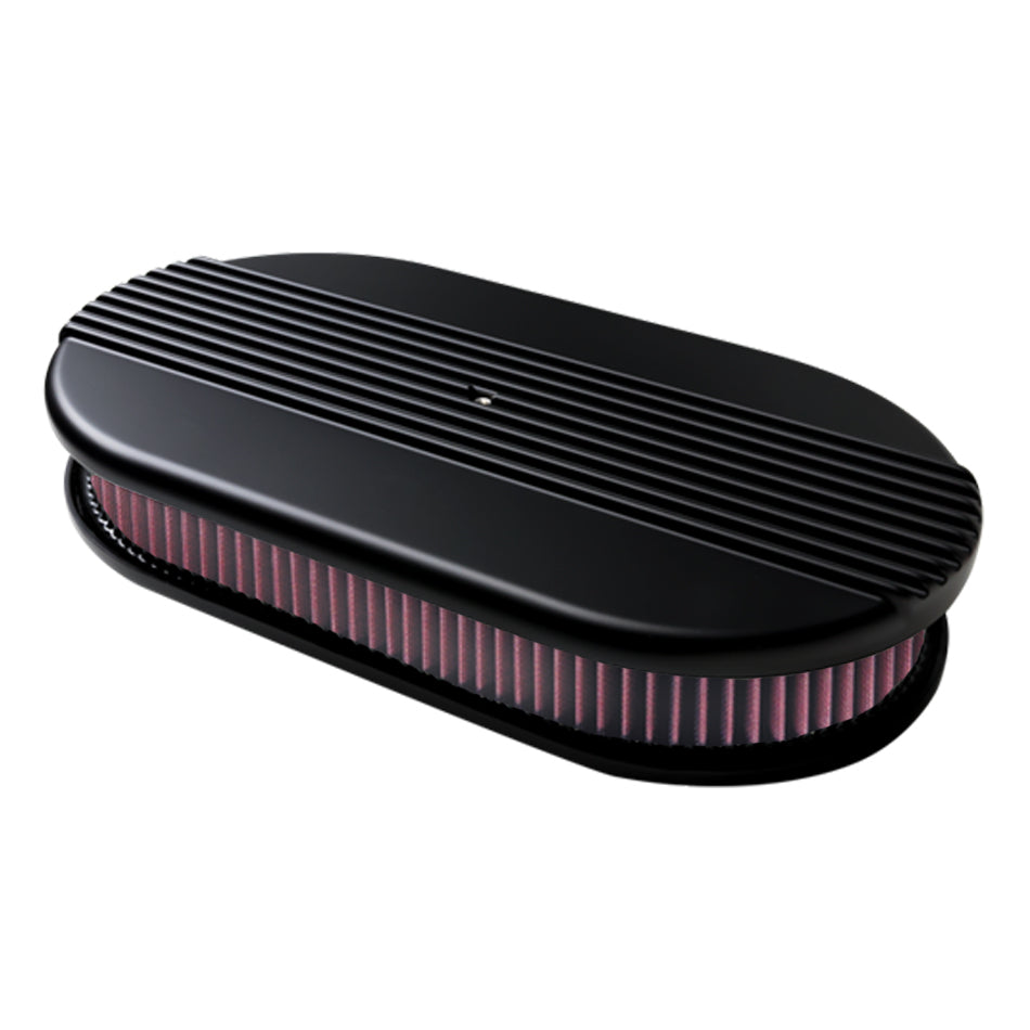 Air Cleaner Dual Quad Ribbed Black Air Cleaner Assemblies and Air Intake Kits Billet Specialties
