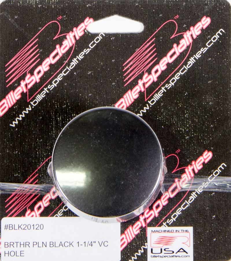 Breather Valve Cover 1-1/4in VC Hole Black Valve Cover Breathers and Components Billet Specialties